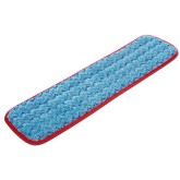 18" Rubbermaid Hygen Microfiber Damp Room Mop Pad - Blue with Red Trim